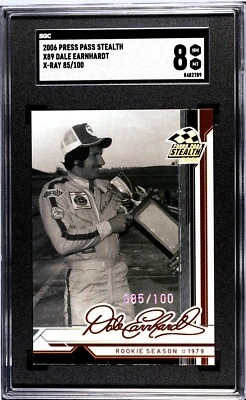 2006 Press Pass Stealth X-Ray #X89 Dale Earnhardt 85/100 - SGC NM-MT 8 - Image 1 of 2