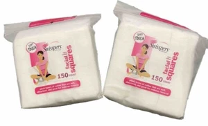 Almohadillas cuadradas faciales Swisspers 100 % algodón puro 150 almohadillas por paquete 2 paquetes - Imagen 1 de 2