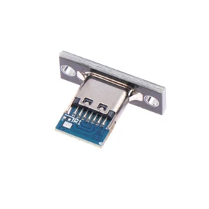 Female Connector Panel Mount Jack TYPE-C Charging Port Of Solder Wire Socket - Photo 1/6