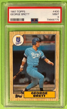 1987 Topps GEORGE BRETT #400 Kansas City Royals Baseball Card Graded PSA 9 MINT