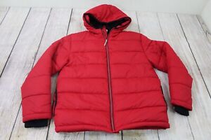 Faded Glory Red Fleece-Lined Puffer Jacket Boys Youth 2XL 18 (Fits Men's Medium)