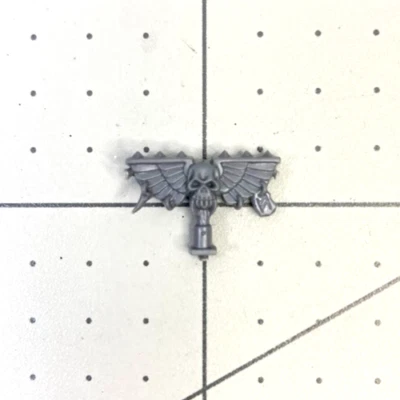 40k Space Wolves WOLF GUARD BANNER ICON bit winged skull top grey hunter GW BQ25 - Image 1 of 2