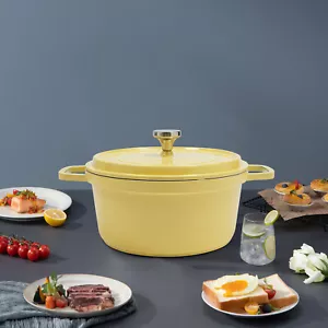 4L/1.06gal Stew Pot with Lid, Ceramic Stew Pot For Braising, Stewing, Roasting - Picture 1 of 14
