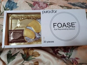 PURA D'OR Foase Eye Mask 20 pc Collagen Crystal Under Eye Patch NIB - Picture 1 of 5