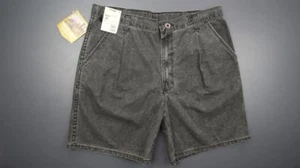 Vintage WRANGLER pantaloncino denim jeans grigio plissettato uomo 34 righe interno USA - Foto 1 di 6