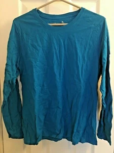NEW GIRLS LONG SLEEVE T-SHIRT (Blue) Extra Large - Picture 1 of 2
