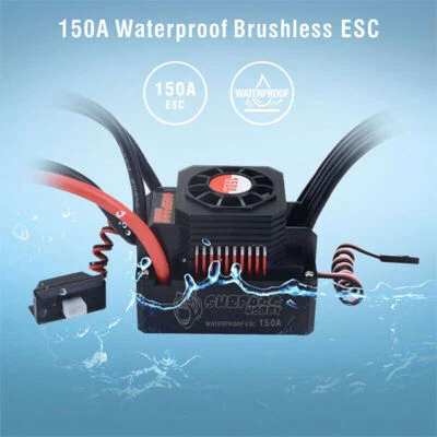 SURPASSHOBBY KK 150A Waterproof ESC for 1/8 RC Car 4076 4068 Brushless Motor - Image 1 of 4
