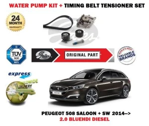 FOR PEUGEOT 508 + SW RXH 2.0 BLUEHDI 2014-> WATER PUMP SET + TIMING CAM BELT KIT - Picture 1 of 3