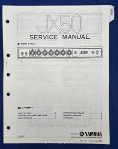Original Yamaha JX50 Guitar Amplifier Service Manual - Picture 1 of 1