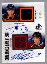 2010-11 John Tavares Matt Duchene SP Game Used Inked Sweaters Auto Jersey 13/15