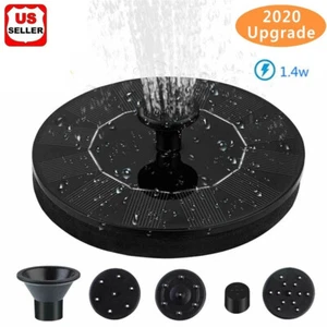 Solar Powered Fountain Bird Bath Water Pump Floating Garden Outdoor Pond Patio - Picture 1 of 7