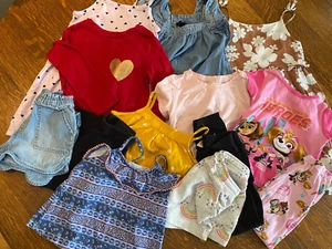 Lot of 13. Girls Summer Clothes Dresses PJs Tops & Bottoms Sz 5/5-T - Picture 1 of 9