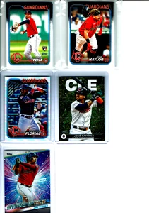 2024 Topps Baseball Series 1 & 2 Cleveland Guardians Team Set 21 Base Cards WOW - Picture 1 of 5
