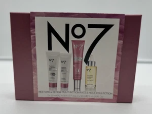 No7 Women's Gift Set Restore & Renew Face Neck Collection Christmas Gift - Picture 1 of 2