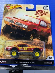 1/64 HOT WHEELS REAL RIDERS CAR CULTURE DESERT RALLY 1970 OLDSMOBILE 442 1/5 - Picture 1 of 2