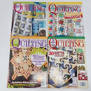 2015 Lot 4 American Patchwork & Quilting Magazines w/ Complete Patterns Sections - Imagen 1 de 12