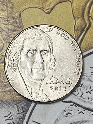 ERROR JEFFERSON NICKEL  2013 PHILADELPHIA M - Image 1 of 4