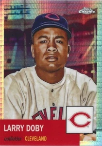 2022 Topps Chrome Platinum Anniversary Refractor Larry Doby #270 Cleveland - Picture 1 of 2