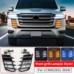 Parrilla delantera LED luz de circulación diurna para Toyota Land Cruiser LC300 2021-2024 - Imagen 1 de 7