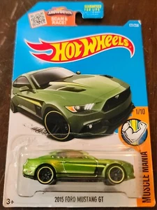 Hot Wheels 2016 2015 Ford Mustang GT Green Toys'R'Us TRU Exclusive Muscle Mania - Picture 1 of 4