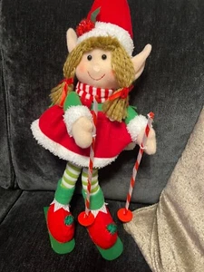 Brand new with tag Beautiful girl elf Teddy on skis (please read description) - Picture 1 of 8