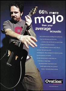 Steve Lukather (Toto band) 2001 Ovation guitar ad 8 x 11 advertisement print - Imagen 1 de 3