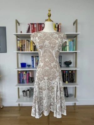 Vestido de manga comprida Rasgado por Ronny Kobo cintura baixa, floral, tamanho P, em excelente estado usado! - Imagem 1 de 4