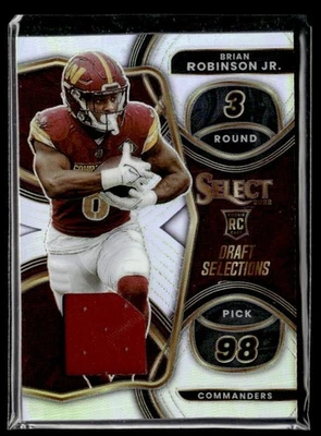 L53,110 - 2022 Select Draft Selections Relic Prizm #21 Brian Robinson Jr. /99 - Image 1 of 2