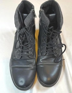 Botas de combate negras con cordones marca Express ¡Ideales para climas más fríos! Talla 8 - Imagen 1 de 8