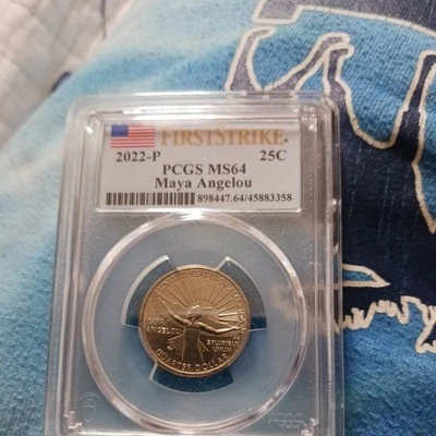 2022 American Women Quarter - PCGS MS64 First Strike - Maya Angelou  - Image 1 of 2