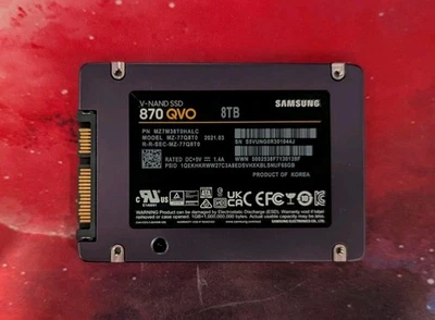 Samsung 870 QVO Series 8TB SATA III 2.5" Internal SSD MZ-77Q8T0 - Image 1 of 2