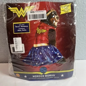 Wonder Woman DC Superhero Big Fancy Dress Up Halloween Pet Dog Costume XXL/XXXL - Picture 1 of 6