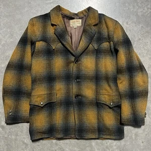 Chaqueta Western Rockabilly De Colección Años 60 Field & Stream Lana Sombra Cuadros Talla 42 Años 50 - Imagen 1 de 7