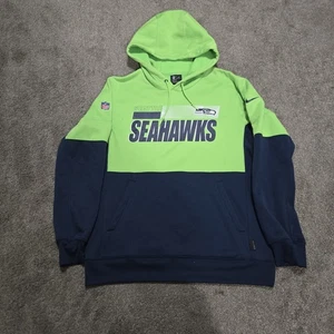 Nike Seattle Seahawks On Field Sweatshirt Hoodie Blue Green Men's Medium - Bild 1 von 7