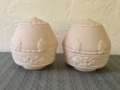 PAR Antigo Art Nouveau Vidro Caramelo Fosco Folha de Acanto Globo Abajures Abajures - Imagem 1 de 4