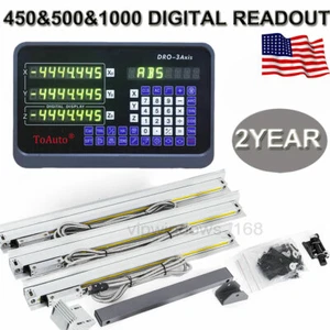 TOAUTO 3Axis Linear Scale 18“&20"&40" 5µm DRO Digital Readout Display CNC Lathe - Picture 1 of 12