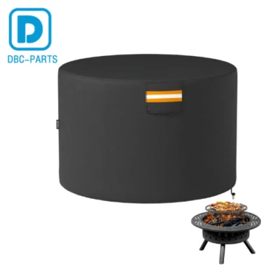 DBC-PARTS Round Gas Fire Pit 420D Cover for All Weather Outdoor Storage 38" Dia × 24" H