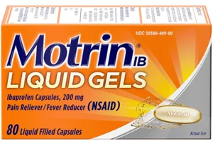 Motrin IB Pain Reliever/Fever Reducer Liquid Gels, 80 Capsules 300450409805VL - Picture 1 of 1