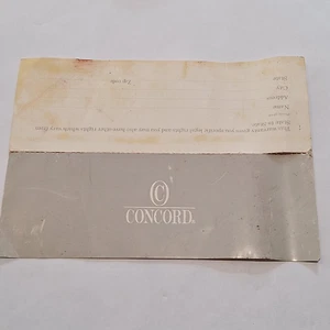 Concord BLANK guarantee - Picture 1 of 4