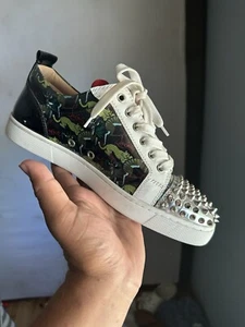 Christian Louboutin VIEIRA Spike Studded Jaguar Low Top Sneaker Sz.41 - Picture 1 of 5