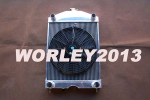 Aluminum radiator + fan for Ford 2N / 8N / 9N tractor w/flathead V8 engine MT - Imagen 1 de 8