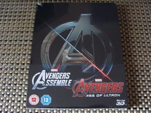 Blu Steel 4 U: Avengers Assemble & Age Of Ultron 3D & 2D Steelbook 4Discs Sealed - Picture 1 of 2