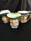 Royal Doulton 1940S Toby Faces Two Mugs One Ash bowl