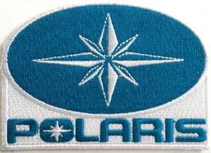 Polaris Aufbügeln Patch, weiß, Biker, Motorräder, - Bild 1 von 1