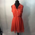 Freebird Dress Orange Size 1 Lined Buttons Flared