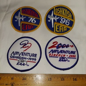 4 Oshkosh EAA Airventure experimental airplane patches 1976 1996 1999 2000 - Picture 1 of 7