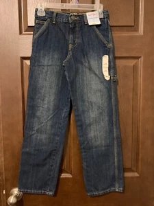 Blue Jeans Size 12 Cat & Jack Kids Boys Relaxed Straight Adjustable Waist New - Picture 1 of 4