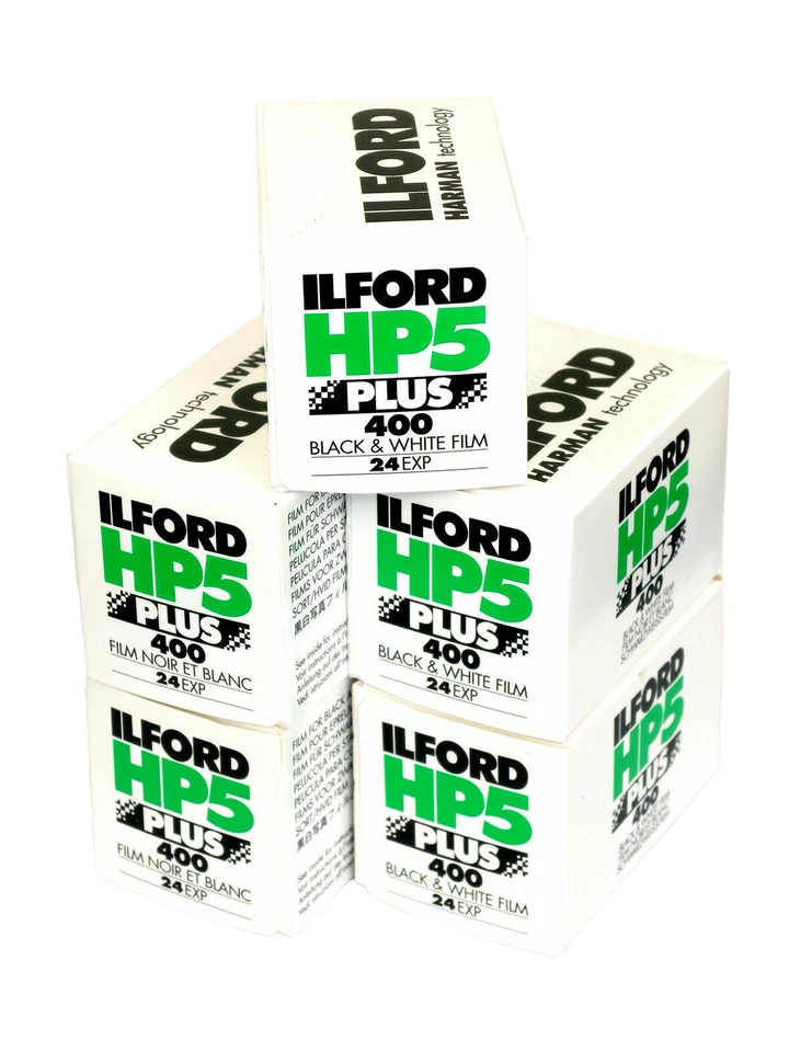 5 x ILFORD HP5 400 35mm 24exp CHEAP BLACK & WHITE CAMERA FILM fast postage - Image 1 of 4