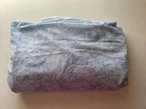 Vintage Rio Queen ? Bed Fitted Sheet Floral Blue Poly Cotton Made In Australia - Picture 1 of 12