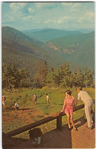 Stowe, Mt. Postal de Mansfield, Vermont Octagon Restaurant Smugglers Muesca Años 60 - Imagen 1 de 2